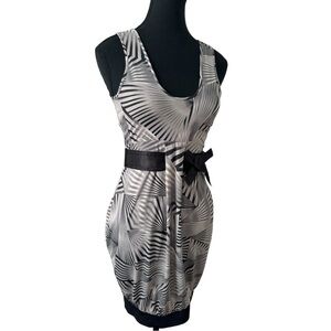 Foxy Jeans Belted Black and Gray Mini Dress size XS